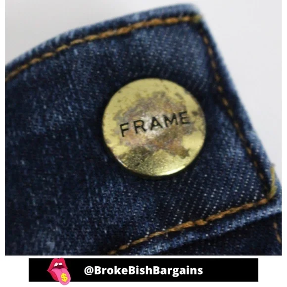 FRAME Antibes Mid-Rise Side-Button Shorts 25 - Picture 4 of 5